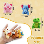 24Pack Mini Animal Plush Toy Set, Cute Assortment Keychain Toys, Small Stuffed Animal Set Gifts For Kids, Christmas Stocking Stuffer, Easter Egg Filler, Valentine Classroom Prize