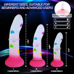 3 Piece Silicone Anal Dildo Sets With Suction Cup,Realistic Fantasy Dildo Training Kits With Huge Large And Small Sizes For Beginner,Strap On Ball Sex Toys Set For Men Women