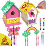 4 Pack DIY Bird House Wind Chime Kit for Children's Crafts Ages 4-8
