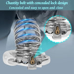 Metal Chastity Cage With Adjustable Rings,Ventilation Chastity Belt For Men Cb Bondage Cock Cage Sex Toy For Couples,Male Penis Slave Training (Rycb-073)