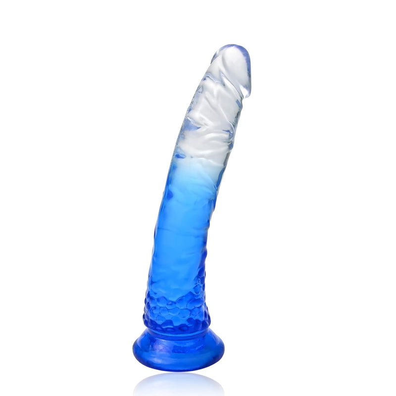 Realistic Jelly Dildo, G-Spot Dildo With Strong Suction Cup For Hands-Free Play, Flexible Lifelike Penis Female Clit Vaginal Masturbation Toy With Realistic Head And Veins Shaft
