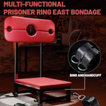 Bdsm Sex Stool With Sex Bondage Handcuffs, Ankle Cuffs And Neck Cuffs, Height-Adjustable Sex Bondage Furniture For Couples Or Multiple People, Adult Sex Chair For Toning Or Taming