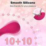 Sex Nipple Sucking Toy Vibrator For Women 2 In 1 Sex Stimulator Clitoral Tongue Sucking Thrusting G-Spot Dildo Vibrator With 20 Modes, Adult Sex Toys?Rose?