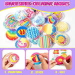 24pcs DIY Badge Making Kit for Kids Girls, Reusable Art and Craft Kit