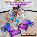 Remote Control Car For Girls 4-7, Toys For Ages 5-7, Gift For 4 5 6 7 8-13 Years Old, For Kids, Gesture Sensing Rc Stunt Car With Lights, Birthday Gift