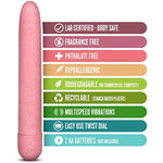 Gaia Eco Plant-Based 7" Slim Multispeed Vibrator In Coral Made Of Sustainable Biofeel Worlds First Plant Based Vibe For Vagina And Anal Play Premium Eco Pleasure Adult Sex Toy Couples