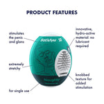 Masturbator Egg - Stroker For Male Masturbation, Portable Pleasure Sleeve, Super-Stretchy, No Lubricant Required, Disposable, Single-Use (Naughty)
