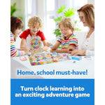 Wooden Clock Teaching Time Toy, Analog Digital Clock With Fly-Telling Time Board Game, Montessori Time Learning Educational Toy For 3 4 5 Year Old Homeschool Classroom Kids