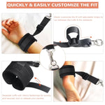Sex Bondage Bdsm Kit Bed Restraints Set, Super Easy Install Sex Rope Adjustable Straps, Adult Sex Toys With Handcuffs Ankle Cuffs For Couples Women Sm Games, Blindfold & Tickler Included