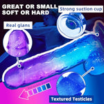 Adult Sex Toy With Suction Cup Dildo,Small Realistic Clear 6 Inch Cute Purple-Blue Dildo, Suitable For Beginner Women/Men/Gay With Thin And Slim Poke, Can Be Use For G-Spot And Anal