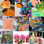 20 Color Watercolor Marbling Paint Kit, 27 Pcs for Canvas, Wood & DIY Art Crafts