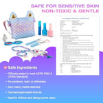 Mermaid Makeup Kit For Girls Kids Toddlers, Mermaid Toys For Age 3 4 5 6 7 8 Year Birthday, Girls Purse Non-Toxic Make Up Jewelry Toys