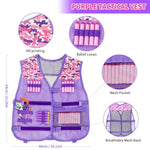 Kids Tactical Vest Kit For Nerf-Tactical Guns Vest Set For Girls Toys Gifts 8-12 Years Old -Stocking Stuffers Gifts For 6-10 Year Old Girls