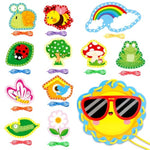 Springtime Lacing Cards for Kids 12 Packs Double Sided Sewing Kits