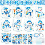 48 Sets Winter Snowman Craft Kit, DIY Christmas Hanging Ornaments for Kids