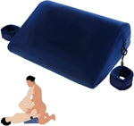 Adjustable Foam Position Pillow with Restraints ā Support Cushion for Couples (Blue)