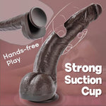 11 Inch Long Huge Thick Realistic Dildo,Large Black Monster Dildo With Suction Cup,Bbc Real Skin Dual-Density Silicone Dildo For G Spot Play,Lifelike Anal Dildo Sex Toys For Women Men Couples.