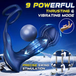 Prostate Massager Anal Vibrator, Male Sex Toys For Men Sex Toy Anal Plug Anal Toys Adult Toys Male Vibrator Butt Plug For Women Anal Beads App Control With 9 Wiggling & Swing Thrusting (Blue)