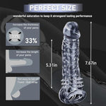 Penis Sleeve Extender Enlarger - 1.5" Sex Toy Full Length 8" Penis Extender Cock Enlarger Condom Toys Adult Male Sex Toys For Men Couple