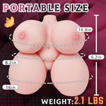 Sex Doll Male Masturbator, 2.1 LBS Portable Sex Doll for Men with Pussy Vaginal Boobs, Small Sex Dolls Pocket Pussy for Men, Realistic Male Adult Sex Toy for Male