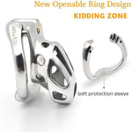 Male Chastity Device Hypoallergenic Stainless Steel Cock Cage Penis Ring Virginity Lock Chastity Belt Adult Game Sex Toys For Men (48Mm)