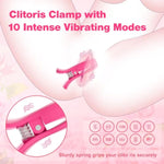 Sex Toys Nipple Clamps Toys - Adult Toys Nipple Vibrator Clitoral Stimulator With 10 Vibrating Modes, Bdsm Toys Women Sex Pleasure Toys Vibrating Nipple Clamps, Adult Sex Toy For Women Couples
