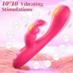 G Spot Vibrator Sex Toys - 2 In 1 Rabbit Vibrators Female Sex Toy For Clitoral G Spot Stimulator, Waterproof Nipple Clitoral Anal Dildo With 10 * 10 Powerful Vibrations, Sex Toys For Women Couples