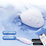Sucking Slim Vibrator Egg with App Control, Woolly Puff Long Distance Vibrating Egg with 10 Vibration Modes, Silicone Rechargeable Panty Vibradores Adult Sex Toy for Women Couples