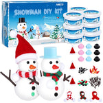 9 Pack Christmas Snowman Air Dry Clay Craft Kit for Kids, DIY Holiday Activity