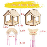 Kids Arts and Crafts for Outdoor 2 Pack Bird Feeder Wind Chime Kits for Children