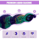 9.8" Huge Monster Dildo Fantasy Tentacle Sex Toy,Silicone Realistic Dog Knot Penis Dragon Horse Cock Suction Cup Gspot Stimulator,Big Thick Anal Plug Prostate Massager Female Masturbator For Women Men