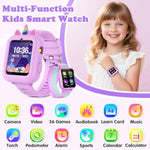 Smart Watch For Kids Girls Gift Age 3-12 With 39 Games Alarm Clock Camera Video Music Player Pedometer Flashlight 12/24 Hr Hd Touch Screen Kids Smart Watch Birthday Toys For 4 5 6 7 8 9 10 Year Olds