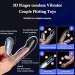 Finger Vibrator Accessory Adult Sex Toys For Couples, Dual Stimulation Finger Sleeves Women Sex Toys For Men,Transparent Silicone Anal Sex Toys For Vagina G-Spot Clitoral Masturbator Stimulator