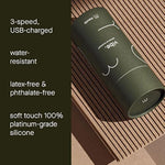Perfect Pair Green Vibe Platinum Grade Silicone Personal Massager + Shine Organic Naturally Hydrating Aloe Vera + Water Based Natural Ph Balanced Lubricant (8 Oz)