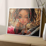 1000 Piece African American Girl Jigsaw Puzzle for Adults, Hip Hop Jazz Art