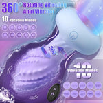 Anal Plug 360° Rotation Vibrating Butt Plug Anal Sex Toys, Adult Sex Toy With Light Up & 10 Vibrating Rotation, Remote Control Vibrator Monster Anal Toys Prostate Massager Sex Toy For Men Couples
