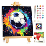 Soccer Paint by Numbers Kit for Kids, 8x8 inch, Fun and Educational Activity