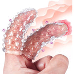 Finger Sleeves, G-Spot Clitoral Stimulator Finger Sleeve Soft Silicone Sex Toy Stimulation For Women Vaginal Anal Sex For Couples, Transparent