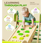 Pikler Triangle Set, 11-In-1 Montessori Climbing Toy For Toddlers, Foldable Wooden Indoor Jungle Gym & Playground Climber For Learning And Motor Skills (18 Months–7 Years)