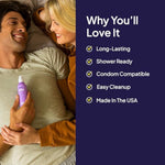 Hello Silicone-Based Personal Lubricant - Hydrating, Long-Lasting, Non-Sticky, Ultra Slippery, Condom Compatible Lube For Men, Women, And Couples 3.3 Fl Oz
