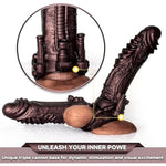 Cyberpunk Penis Sleeve Girth Enhancer For Men Silicone Mechanical Design Fantasy Cock Sheath Male Extender With Textured Details For Couples Intimate Play (T205-F)