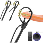 Men Male Electric Shock Beaded Urethral Sound Plug Adjustable Silicone Cock Glans Ring Electro Set With Power Unit Box Urethra Sex Toys Orgasm Masturbate Penis Dilator Expander Chastity (A-Set)