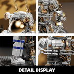 Space Astronaut Building Block Set,860Pcs Spaceman Building Toys With Display Stand, Cool Translucent Design Collection For Home Office Decor, Christmas Birthday Gift For Adults& Boys Age 8-12