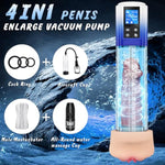 Male Sex Toys Penis Pump For Men - Adult Toys Electric Penis Enlarge Vacuum Pump, Waterproof High-Vacuum Penis Enlargement Extend Pump Masturbator, 10 Erection Training Modes With Mini Pocket Pussy