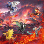 Dragon Toy Figures - Ancient Flying Dragon Figurines, Mythical Action Figure Kid Toys, Girls And Boys Ages 3 And Above, Pack Of 6
