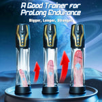 Penis Pump Sex Toys For Men - Voice Control Penis Vacuum Pump With 4 Training Pressure & 4 Suction Modes, Electric Male Masturbator Adult Sex Toys For Men Erection With Cock Ring & Mini Pocket Pussy
