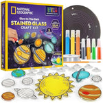 National Geographic Solar System Stained Glass Suncatcher Craft Kit for Kids