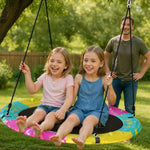 Tree Swing, 43'' / 48'' Saucer Swing For Kids And Adults, Astm Approved Swing Sets With 900Lbs Weight Capacity, Backyard Or Playground, Waterproof And Uv-Resistant Mat, Adjustable Hanging Straps