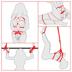 4 Pack Soft Cotton Rope 32 Feet 10M Bdsm Shibari Bondage Rope Restraint Kits Adult Sex Toys For Women Couples (Black)