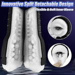 Male Masturbator Adult Sex Toys - Pocket Pussy Male Sex Toys For Men With 6 Vibration Modes, Squeezable Split Detachable Design Sex Machine Stroker Mens Sex Toy, 7.5" Depth Lifelike Vagina Textured